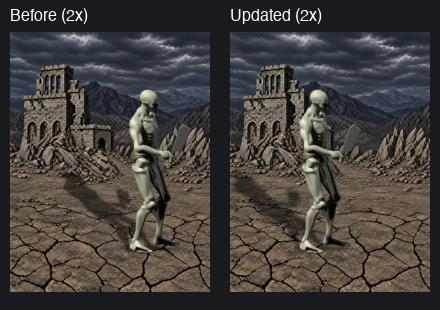 Installed backdrop and walking-dead placement, offline composite