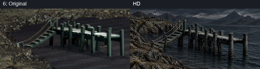 Building slot 6, original and HD