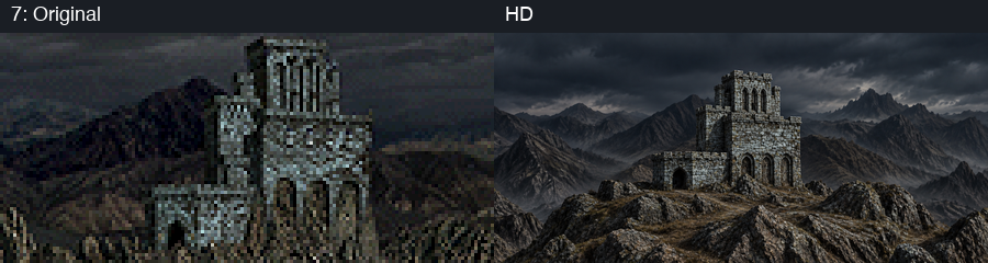 Building slot 7, original and HD