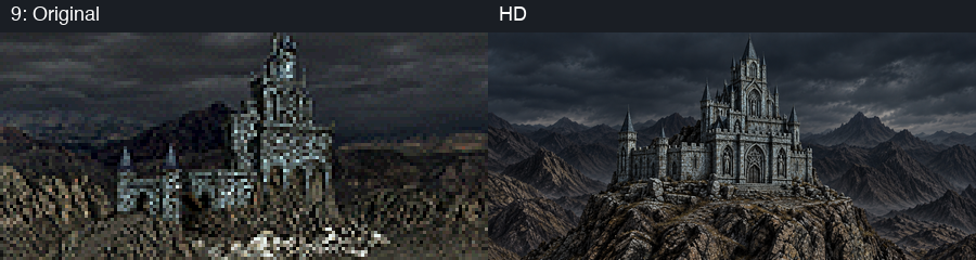 Building slot 9, original and HD