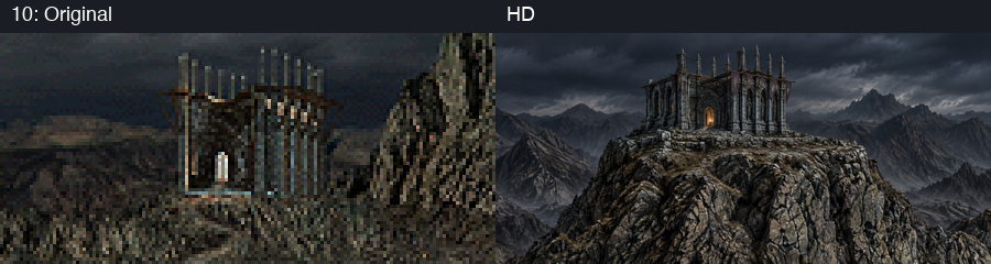 Building slot 10, original and HD