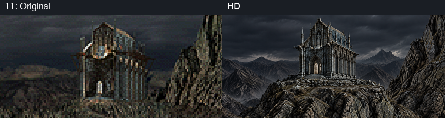 Building slot 11, original and HD