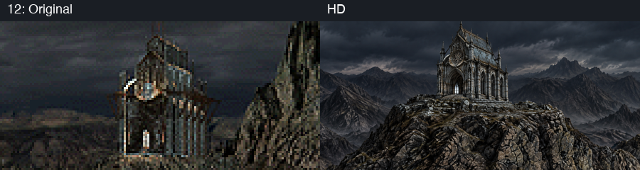 Building slot 12, original and HD