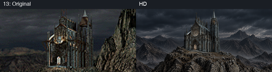 Building slot 13, original and HD