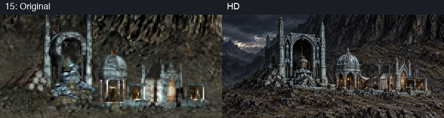 Building slot 15, original and HD
