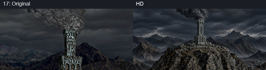 Building slot 17, original and HD