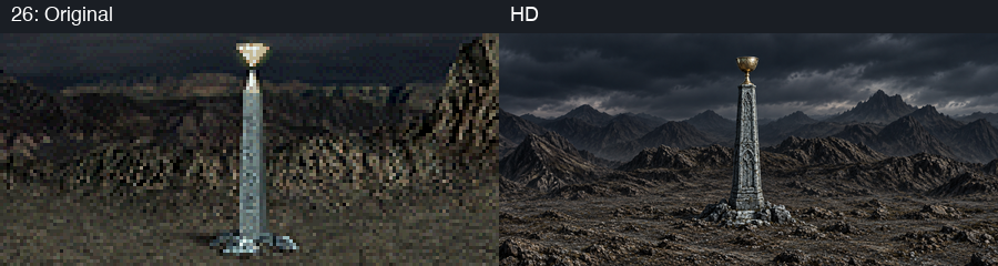 Building slot 26, original and HD