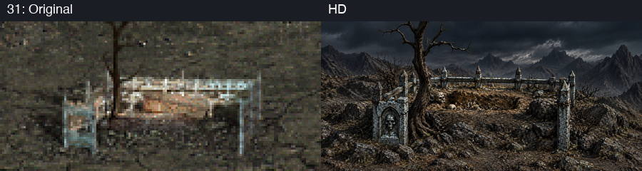 Building slot 31, original and HD
