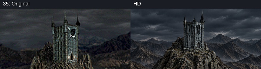 Building slot 35, original and HD