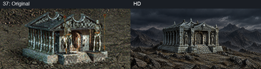 Building slot 37, original and HD