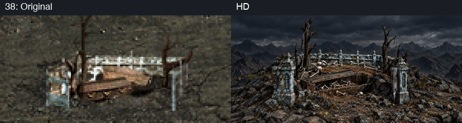 Building slot 38, original and HD
