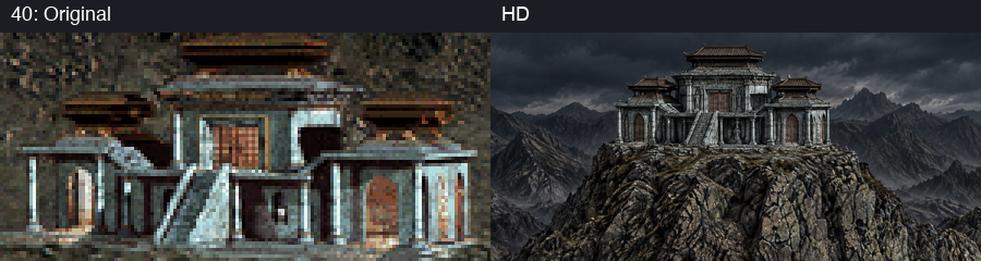 Building slot 40, original and HD