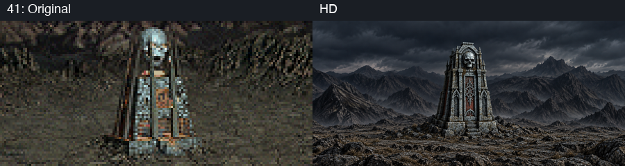 Building slot 41, original and HD