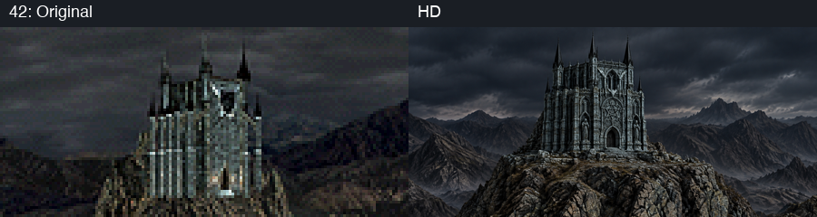 Building slot 42, original and HD