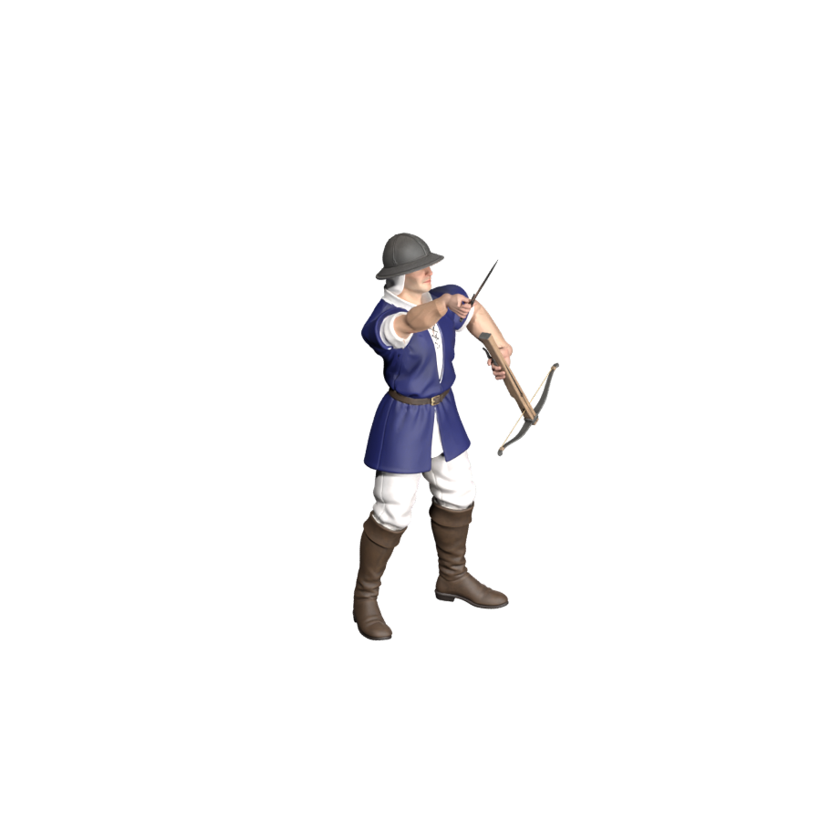 Upward melee, rendered in Blender at 900 × 900; full motion and native appearance remain under review