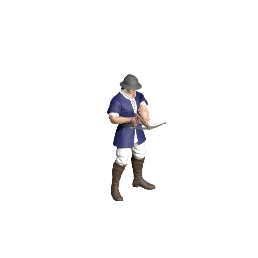 Middle of the selection action, rendered in Blender at 900 × 900; a clearance draft with full motion review still open