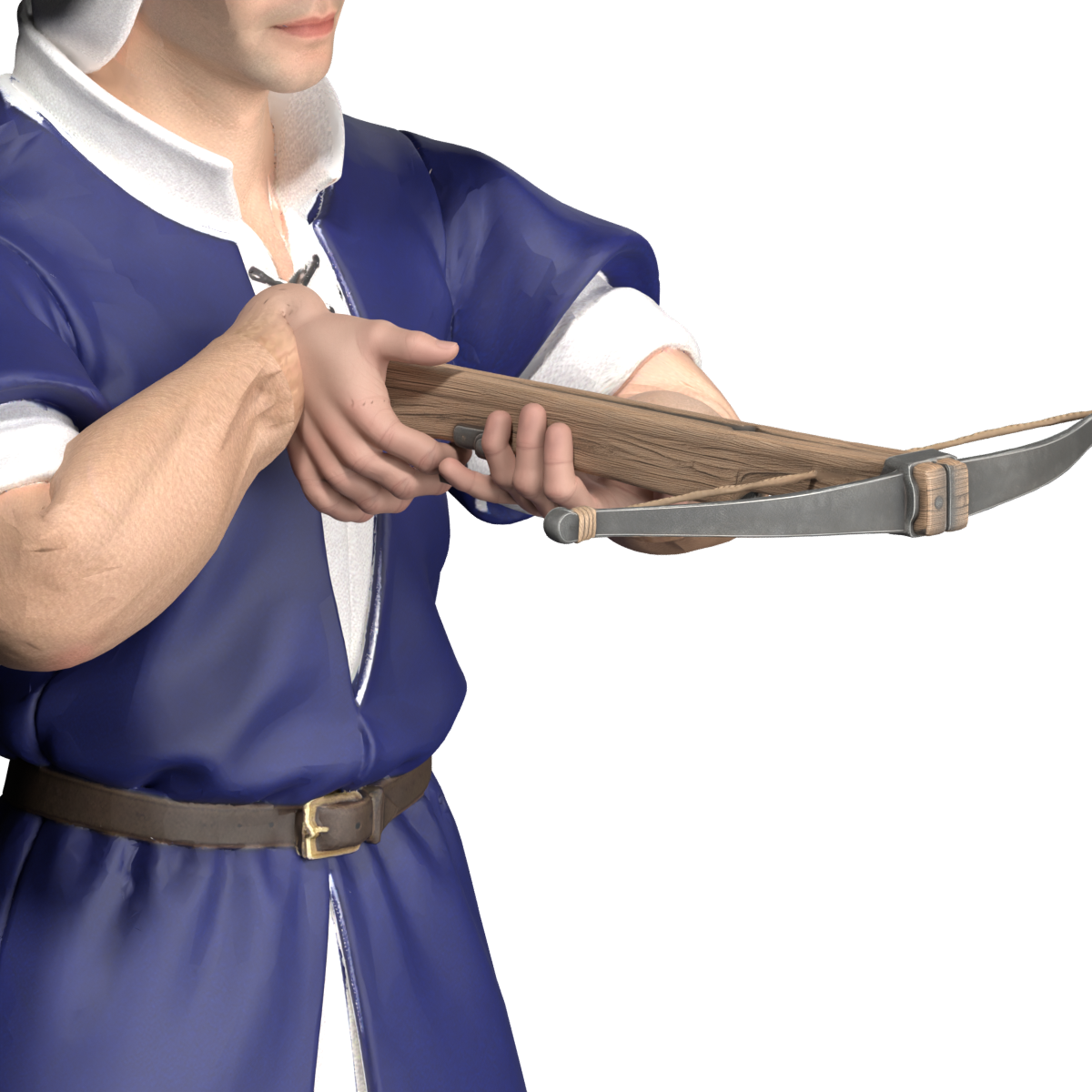 Rejected raised-wrist grip, rendered in Blender