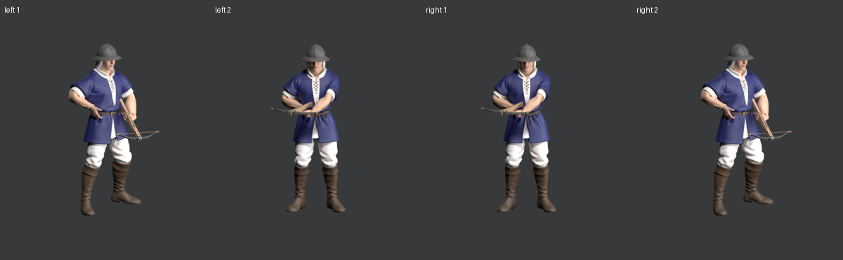 Two frames per turn in the offline review camera