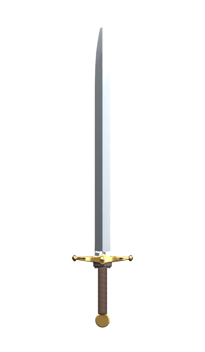 Repaired sword draft, actual Blender render; character grip is unfinished