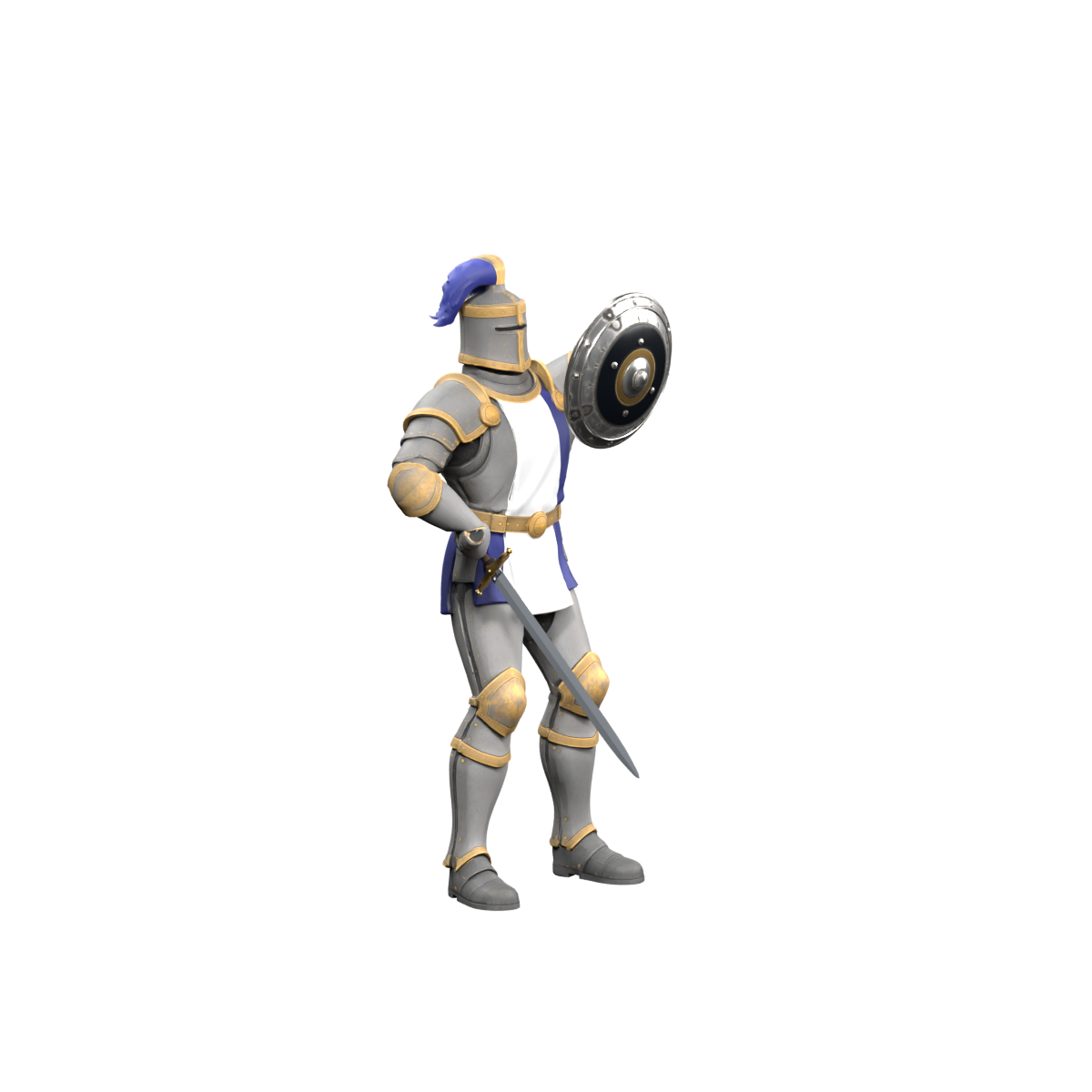Defence with the shield closer to the body, a 1200-pixel Blender still