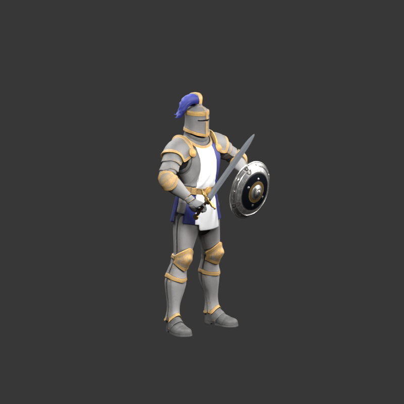 Eleven-frame defence draft from a Blender 3D action, previewed at ten frames per second