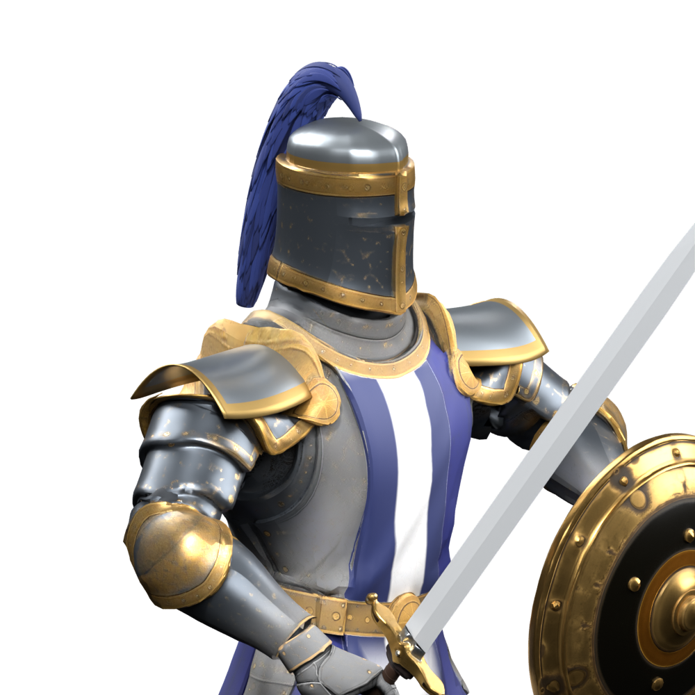 Rejected outer-shell trial, rendered in Blender; the new plates do not join the old armour convincingly