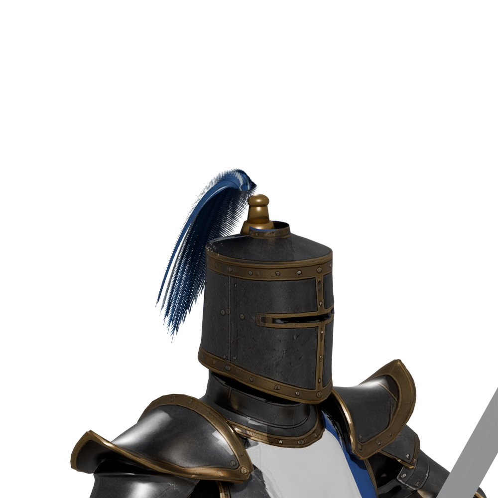 Head study with the smaller mount, rendered in Blender at 1000 × 1000; attachment and overall likeness remain unresolved