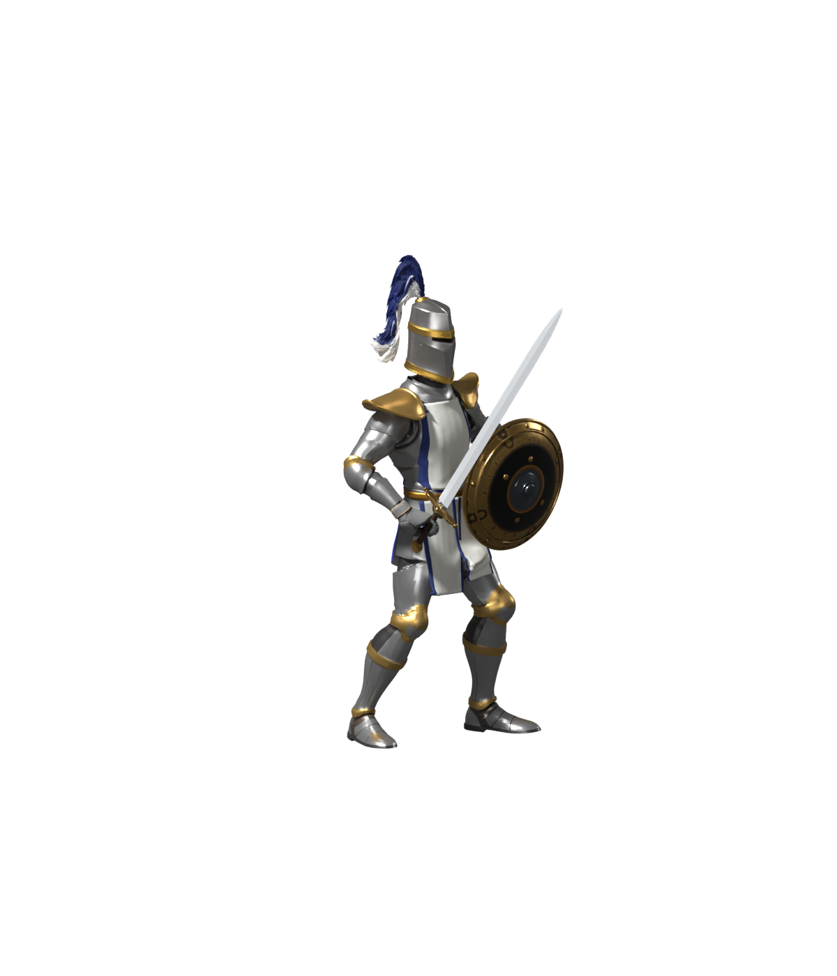 Revised Crusader holding design, actual 1200 × 1400 Blender still; not installed