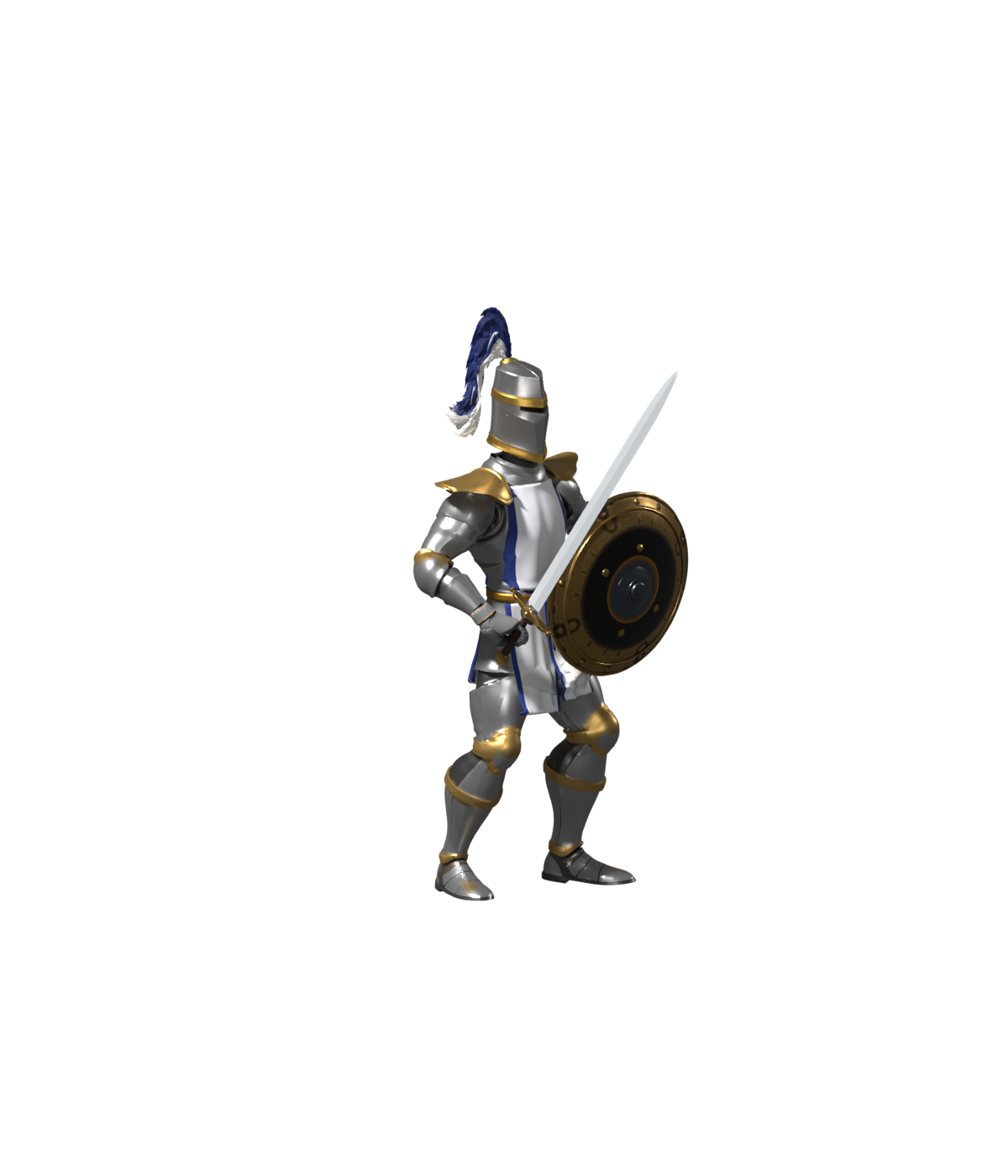 Revised Crusader proportions, actual 1200 × 1400 Blender still; offline holding draft
