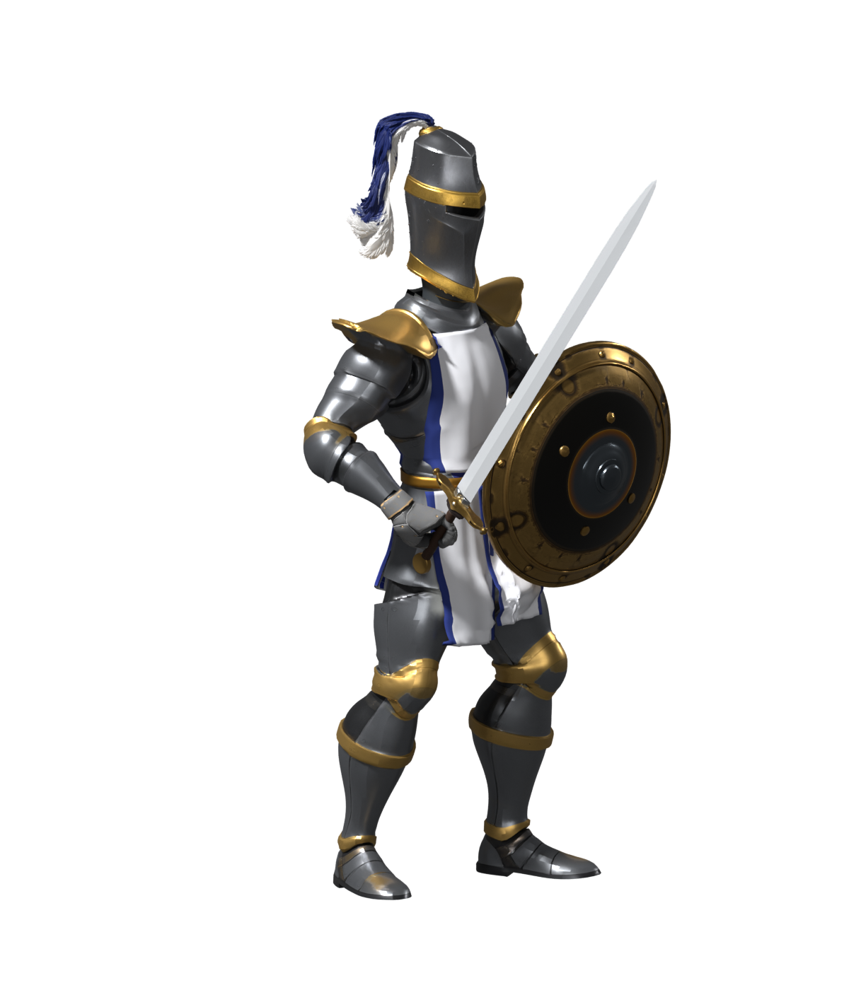 Helmet and crest proportion candidate, actual Blender still; not installed