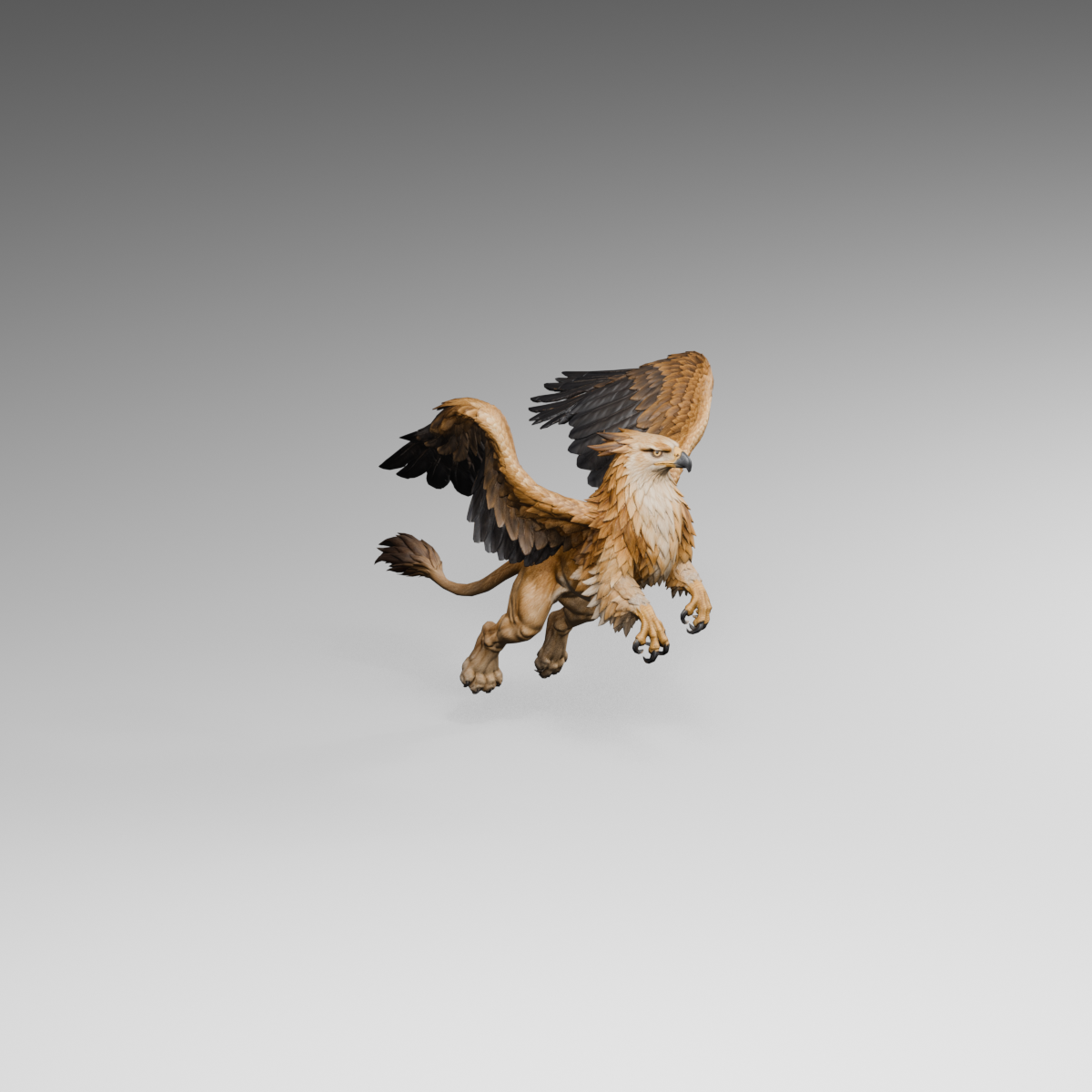 Takeoff transition; body and wing controls remain independently editable