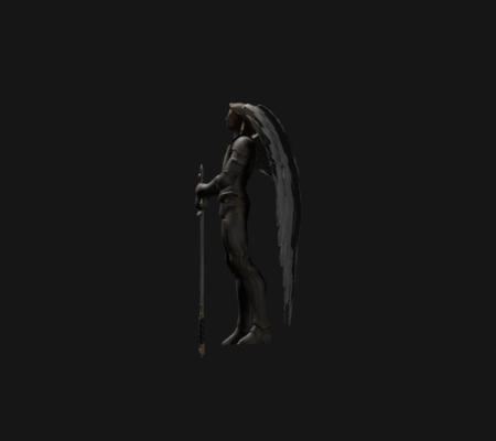Angel with the independent sword, side static review