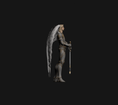 Angel independent-sword downward attack, side review