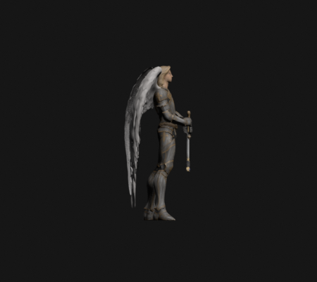 Angel independent-sword front attack, side continuity