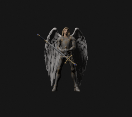 Angel independent-sword defence, high guard