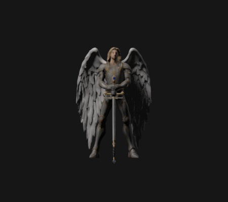 Angel independent-sword flight, frame one