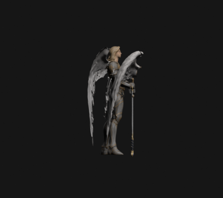 Angel independent-sword flight, side review