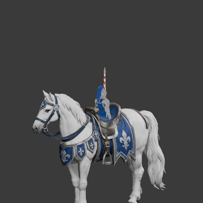 Cavalier mounted static, oblique review