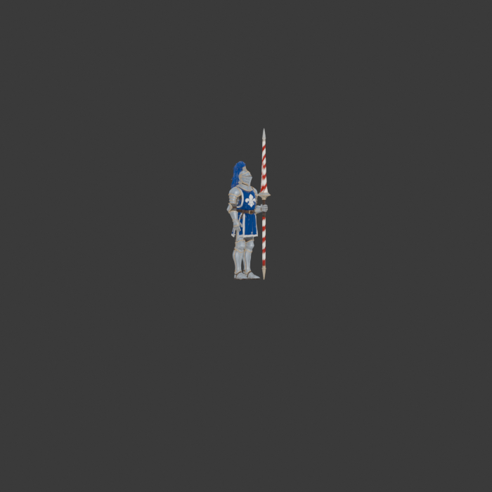 Cavalier rider component, oblique review