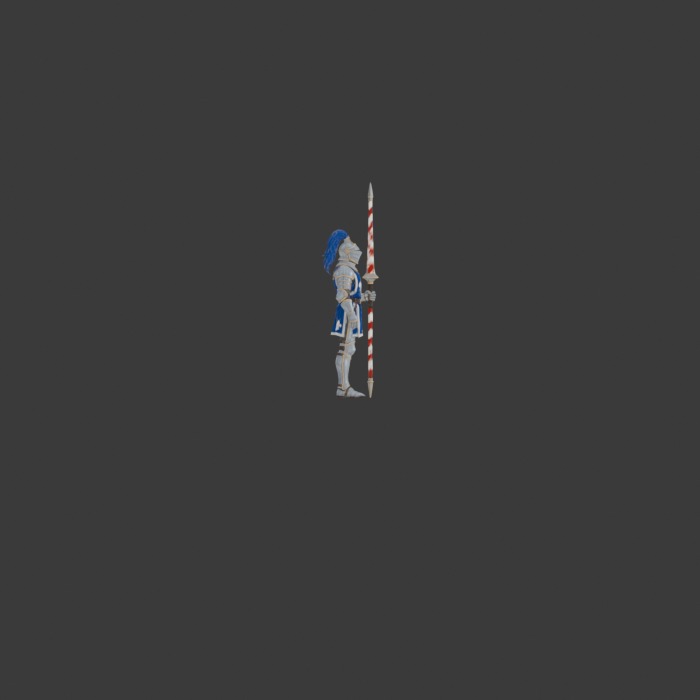 Cavalier rider component, side review