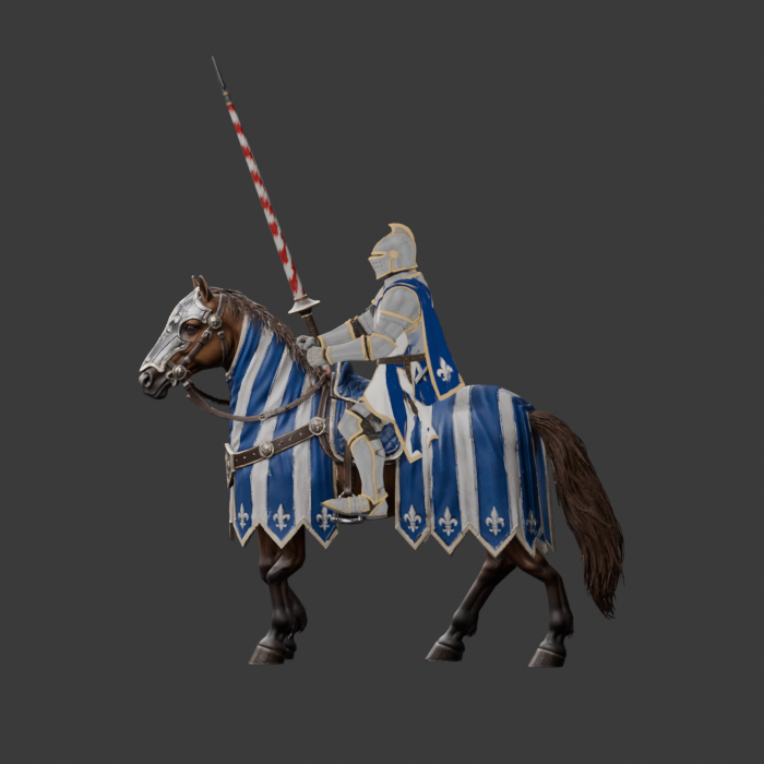 Champion support pose in segmented-rig review