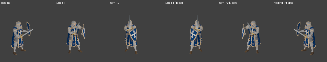 Revised turn with the facing flip simulated offline
