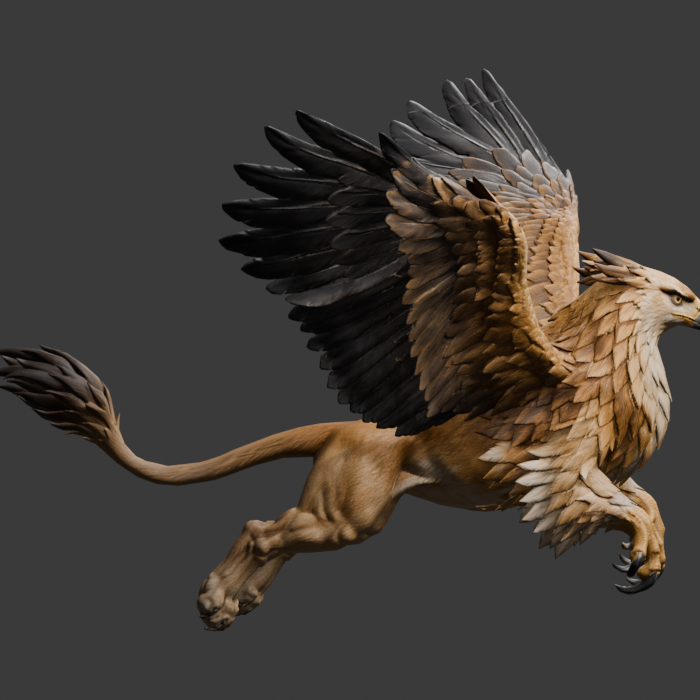 Flight-specific Griffin Meshy bootstrap, side review