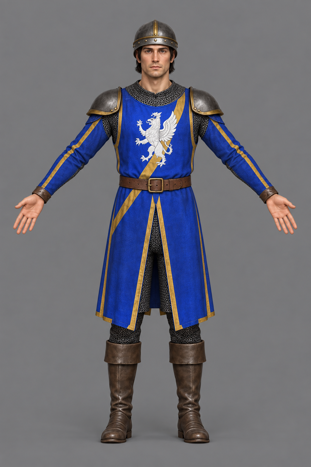 A-pose modelling reference, generated concept art