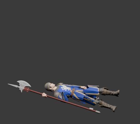 Halberdier ground-contact death, end