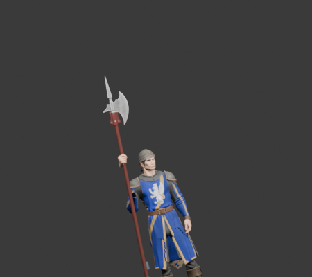 Halberdier ground-contact death, fall