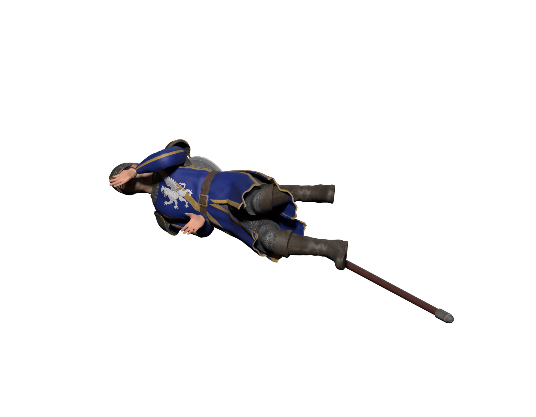 Trial 150 side-collapse draft, 1800×1400 Blender still; neither accepted nor installed