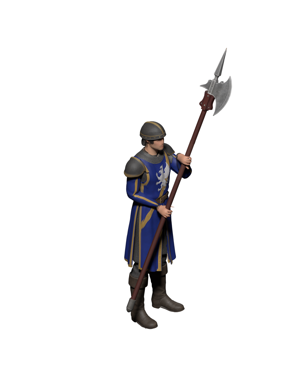 Candidate 121 holding, a 1280×1600 Blender still