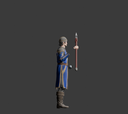 Halberdier downward attack, side review
