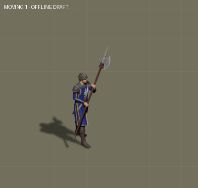 Layered walk from package 164, shown at 150 milliseconds per frame rather than measured game timing